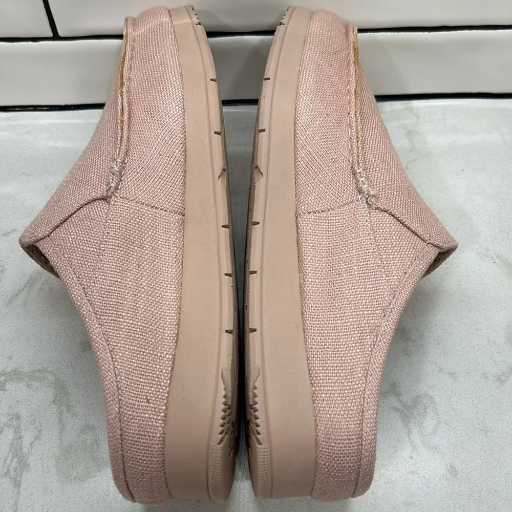 Sperry Moc-Sider Mule Canvas Hemp 10M Blush Pink Casual Slip On Comfortable NWOT